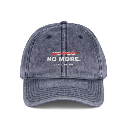 Me Too. No More. Vintage Cap (Embroidery)
