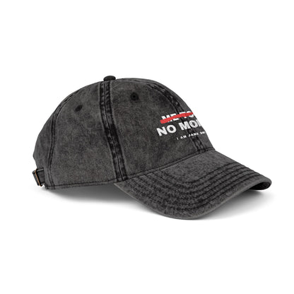 Me Too. No More. Vintage Cap (Embroidery)