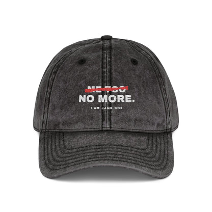 Me Too. No More. Vintage Cap (Embroidery)