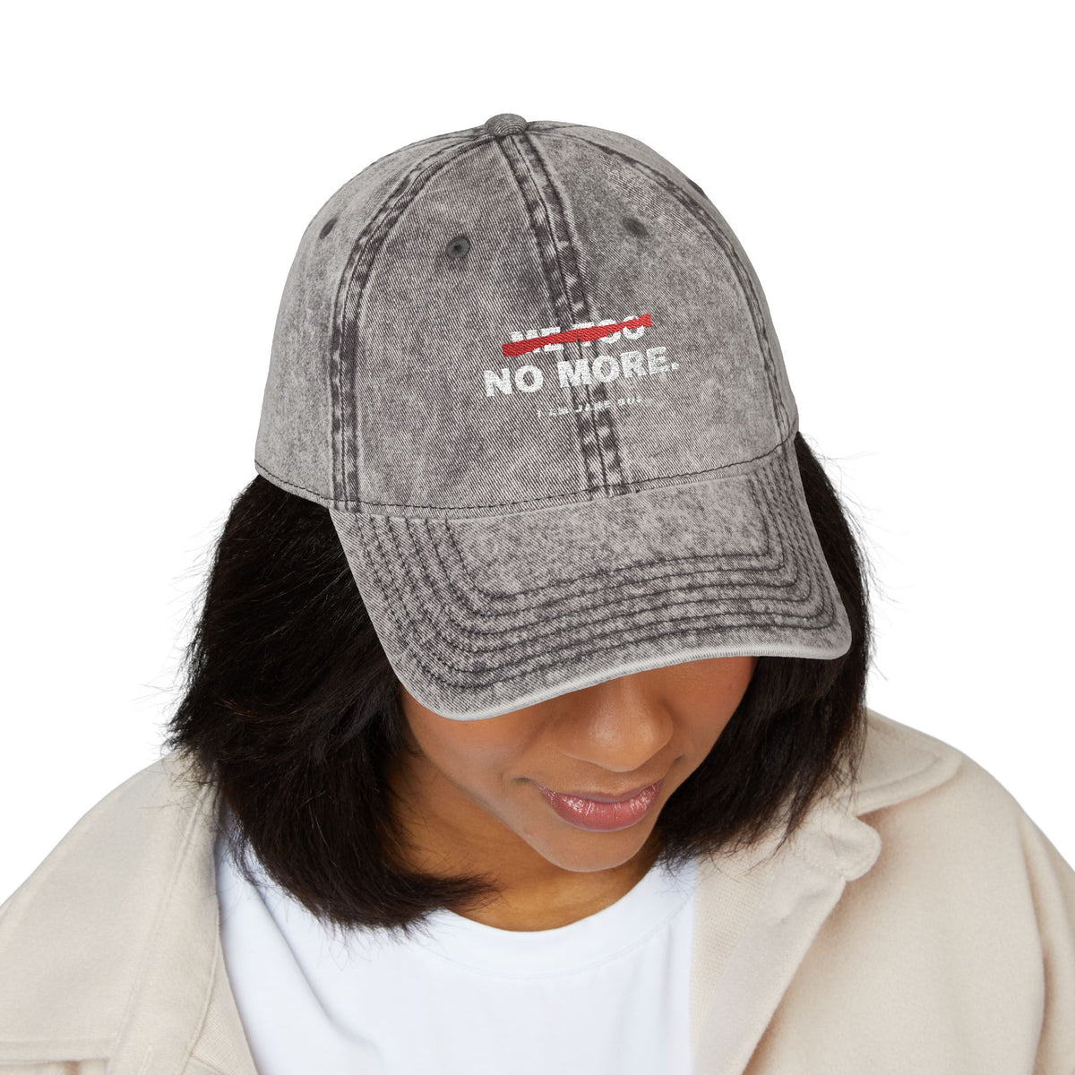 Me Too. No More. Vintage Cap (Embroidery)