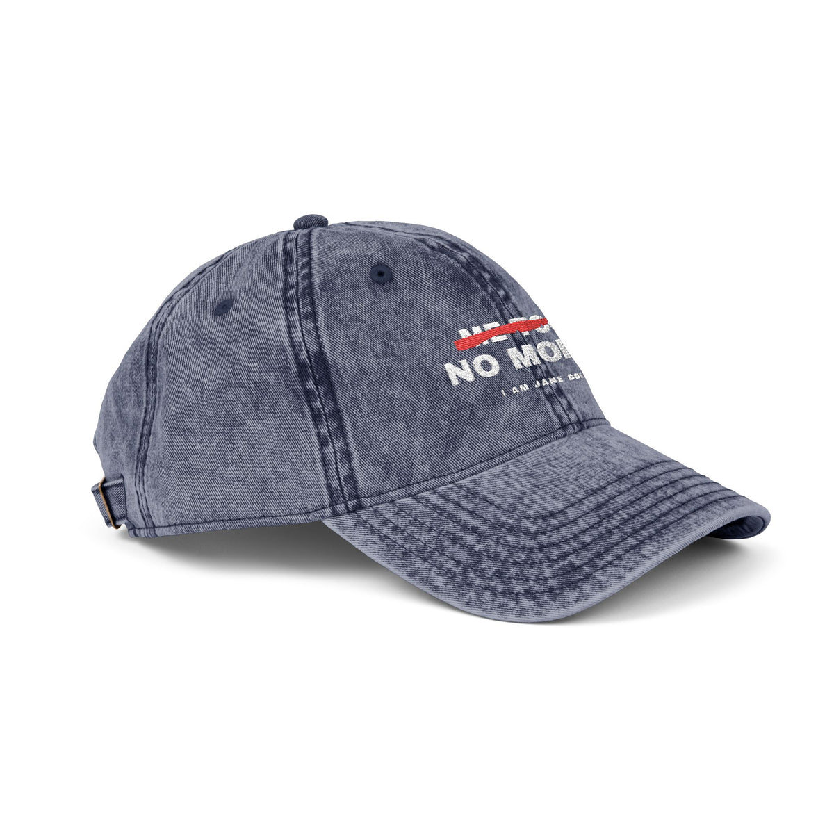Me Too. No More. Vintage Cap (Embroidery)