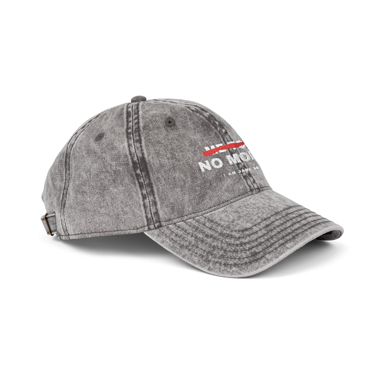 Me Too. No More. Vintage Cap (Embroidery)
