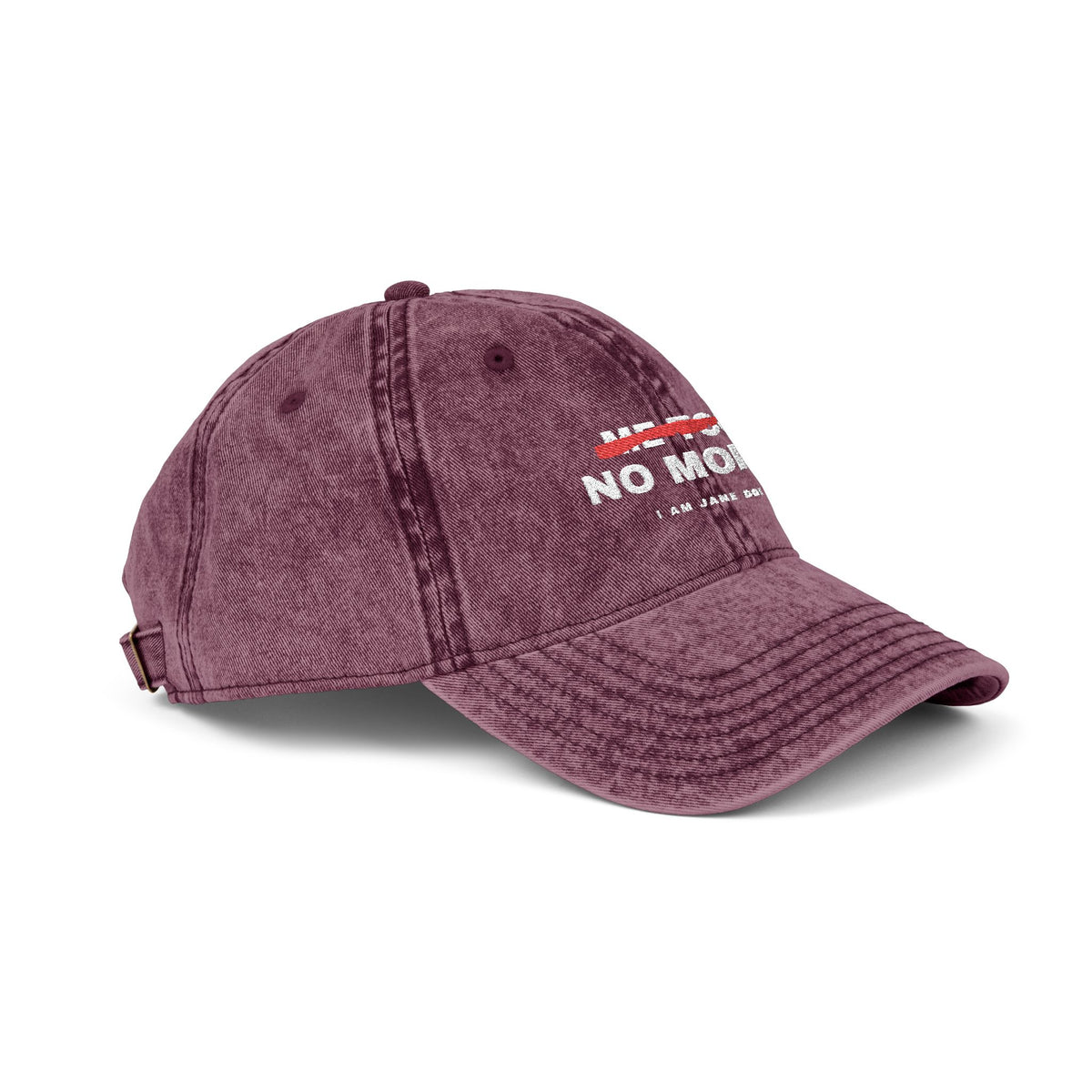 Me Too. No More. Vintage Cap (Embroidery)
