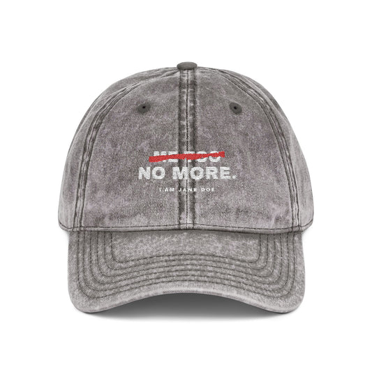 Me Too. No More. Vintage Cap (Embroidery)