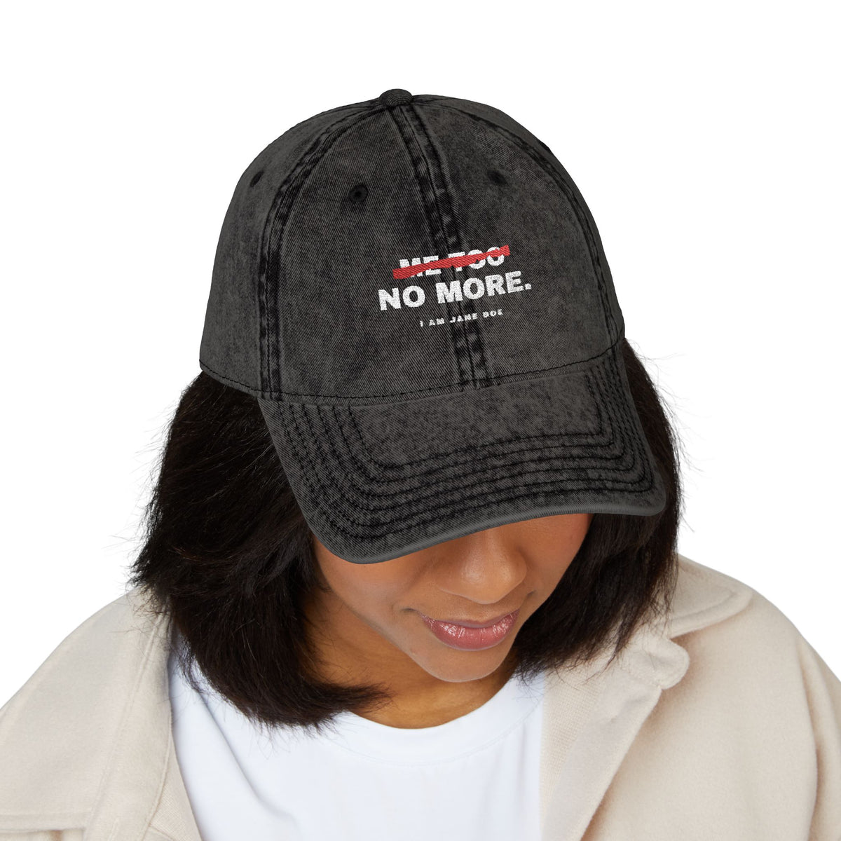 Me Too. No More. Vintage Cap (Embroidery)