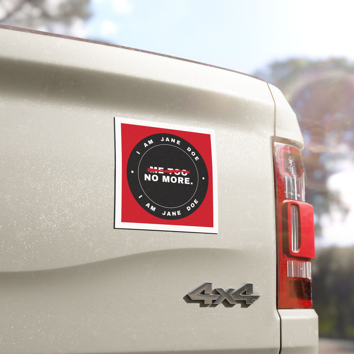 Me Too. No More. Badge Car Magnets
