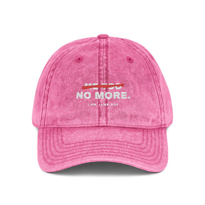 Me Too. No More. Vintage Cap (Embroidery)